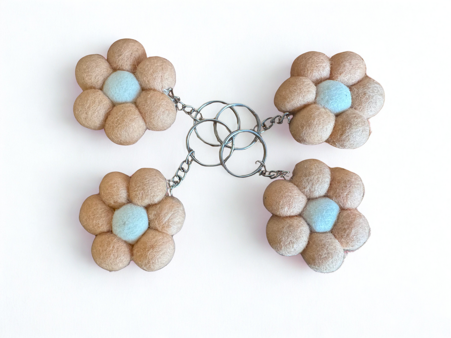 Flower key ring (Pack of 4)