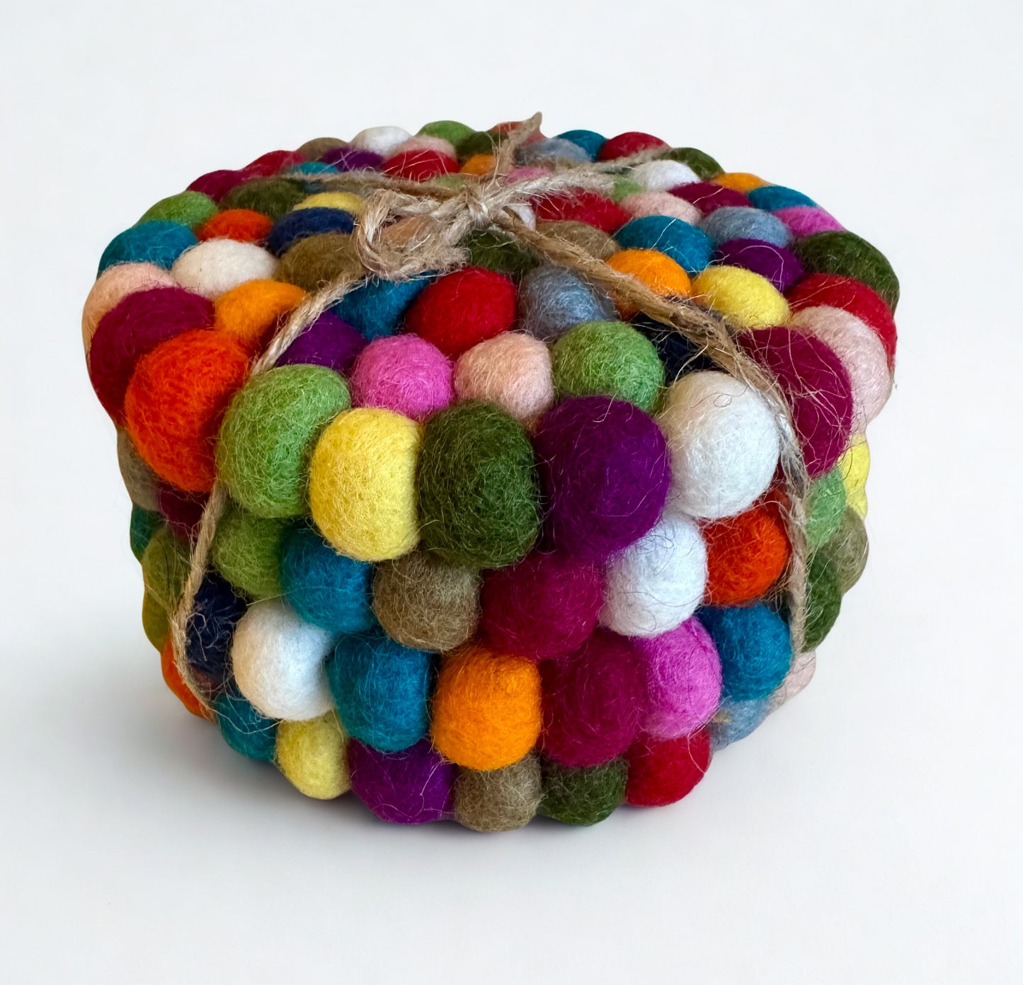 Round multicolour coaster (Pack of 4)