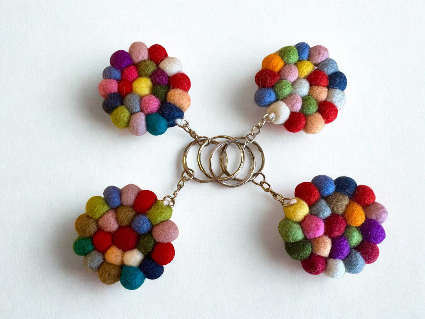 Multi colour Key ring (Pack of 4)