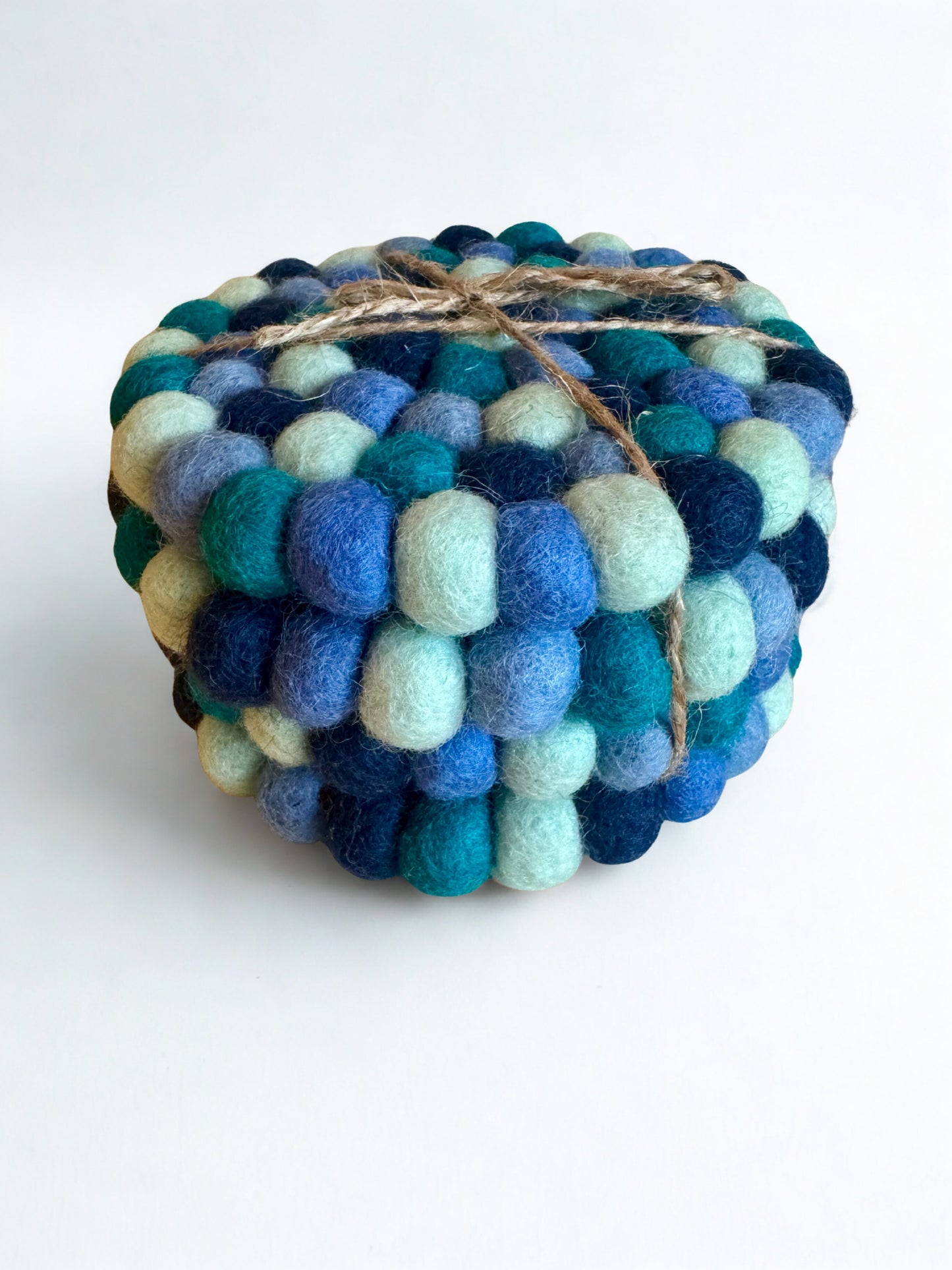 Round blue tint Coaster (Pack of 4)